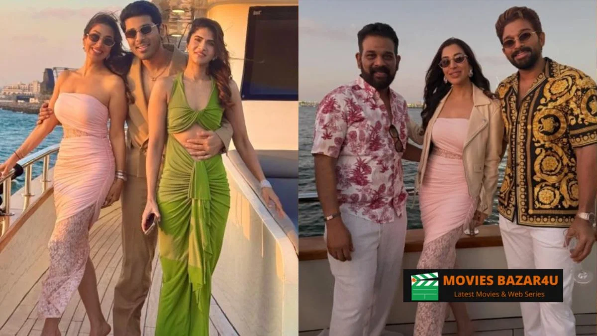Allu Arjun at his brother Sirish’s pre-wedding shoot in Dubai with family