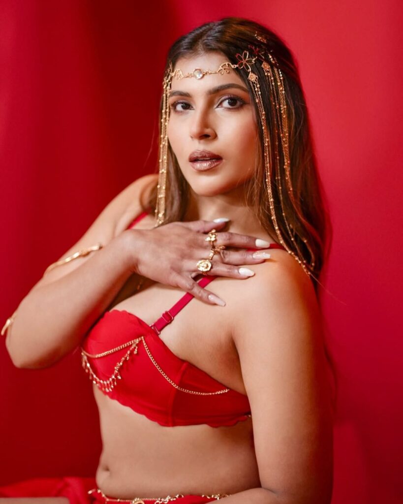 Tanya Chaudhari bold and beautiful photoshoot posing in a modern designer outfit