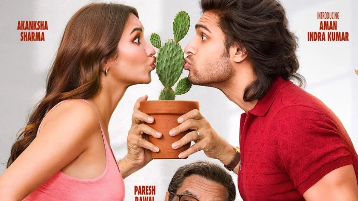 Aman Indra Kumar and Akanksha Sharma in a romantic scene from Tera Yaar Hoon Main trailer.