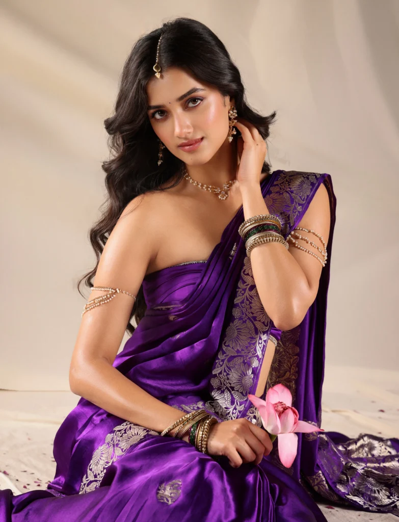 Lenin Telugu Movie Actress, Bhagyashri Borse as Bharathi from the Telugu movie Lenin success meet in 2026