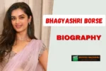 Bhagyashri Borse as Bharathi from the Telugu movie Lenin success meet in 2026