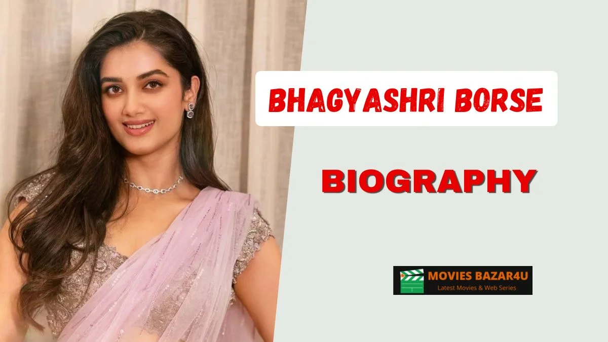 Bhagyashri Borse as Bharathi from the Telugu movie Lenin success meet in 2026
