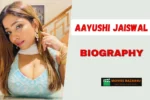 Indian actress and model Aayushi Jaiswal posing for a photoshoot